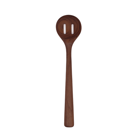 handcrafted wooden slotted spoon