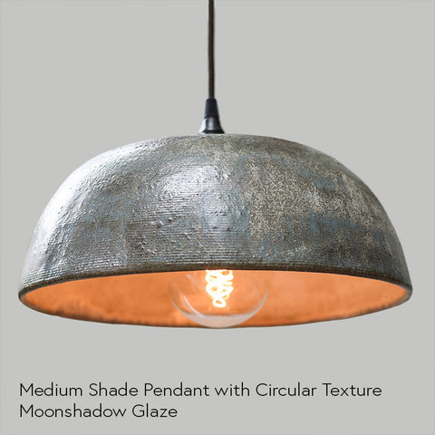 Shade Pendant with Circular Texture