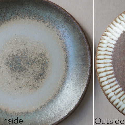 Moonshadow Inside/ White Chamois Outside of Progress Cafe Plate