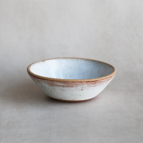 Sierra Small Soup Bowl with White Chamois glaze
