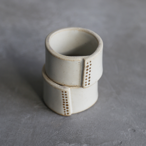 Dorado Ceramic Napkin Rings stacked
