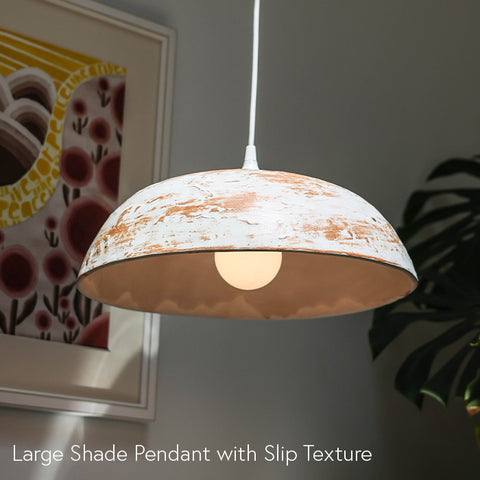 Shade Pendant with Slip Texture