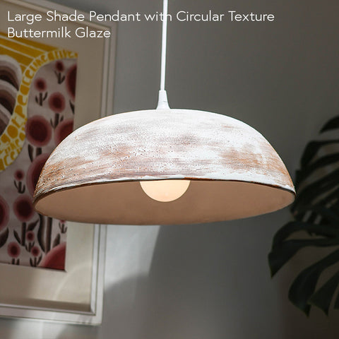 Shade Pendant with Circular Texture