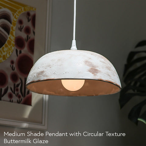 Shade Pendant with Circular Texture