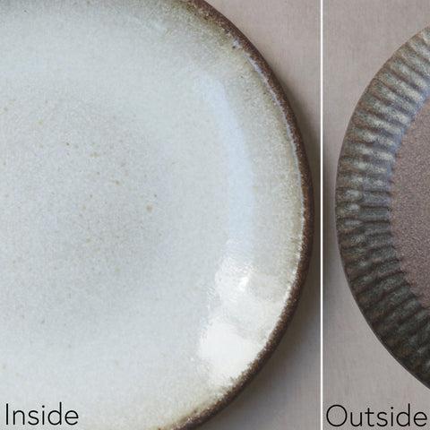 White Chamois Inside/ Moonshadow Outside of Progress Cafe Plate