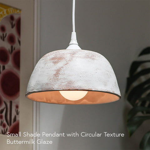 Shade Pendant with Circular Texture