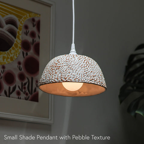 Shade Pendant with Pebble Texture