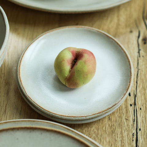 Workshop Side Plate with Peach