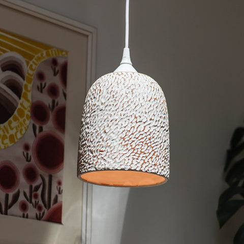 Ceramic Pebble Bell Pendant