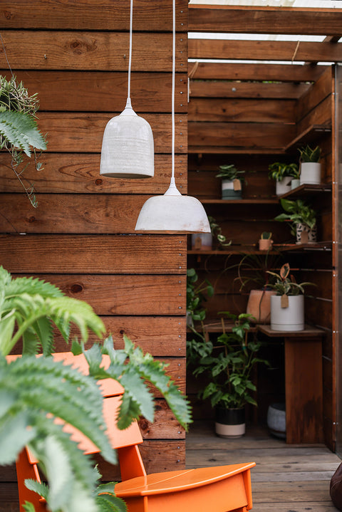 Ceramic River Bell Pendant and Shade