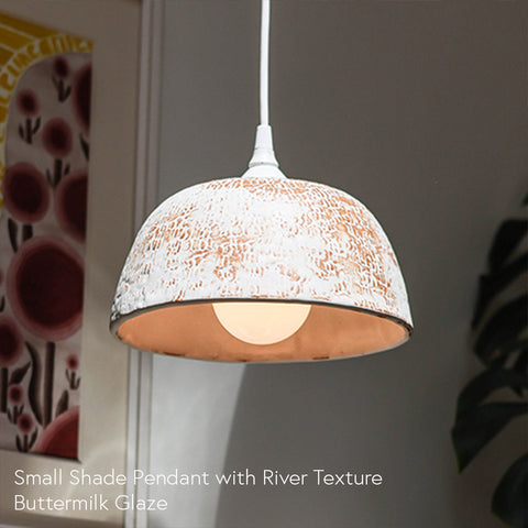Shade Pendant with River Texture