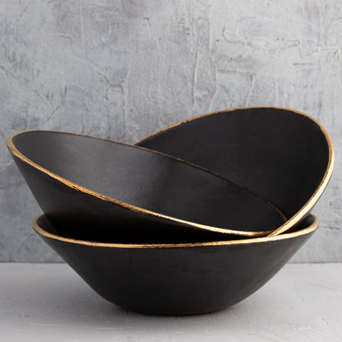 Gold Deco Serving Bowl