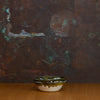 Stack of Handmade Small Soup Bowls Glazed in Inkblot: Elegant White Shallow Bowl with Striking Black Rim
