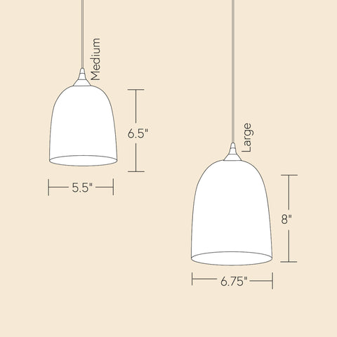 Bell Pendant with Slip Texture