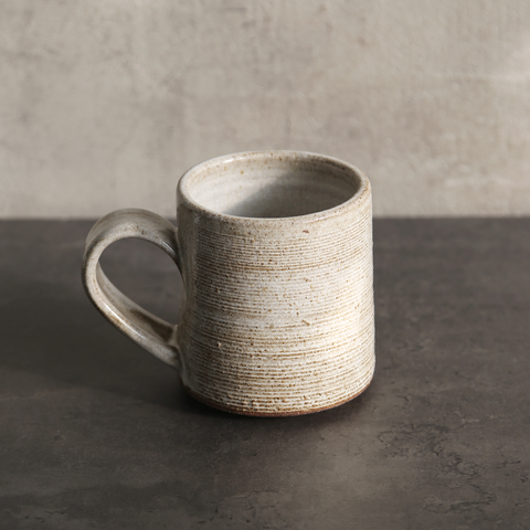 Dark Brown Bucket Cup with White Chamois