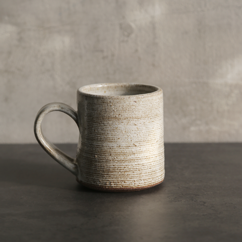 Dark Brown Bucket Cup with White Chamois